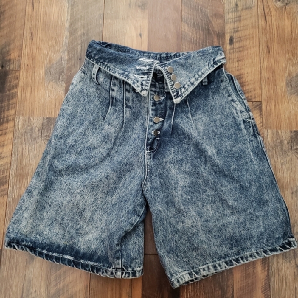 90s‎ acid wash fold over jeans 5/6